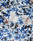 Blue Floral Print Fabric 2959