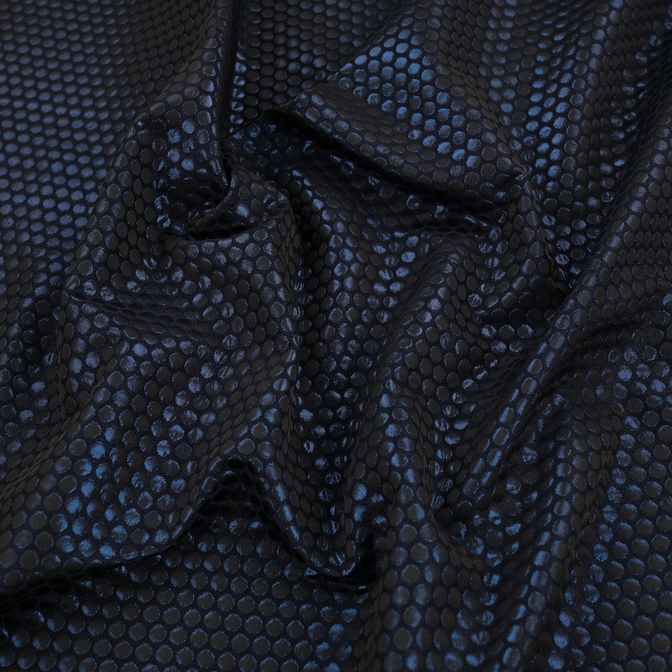 Blue Geometric Jacquard Fabric 97115