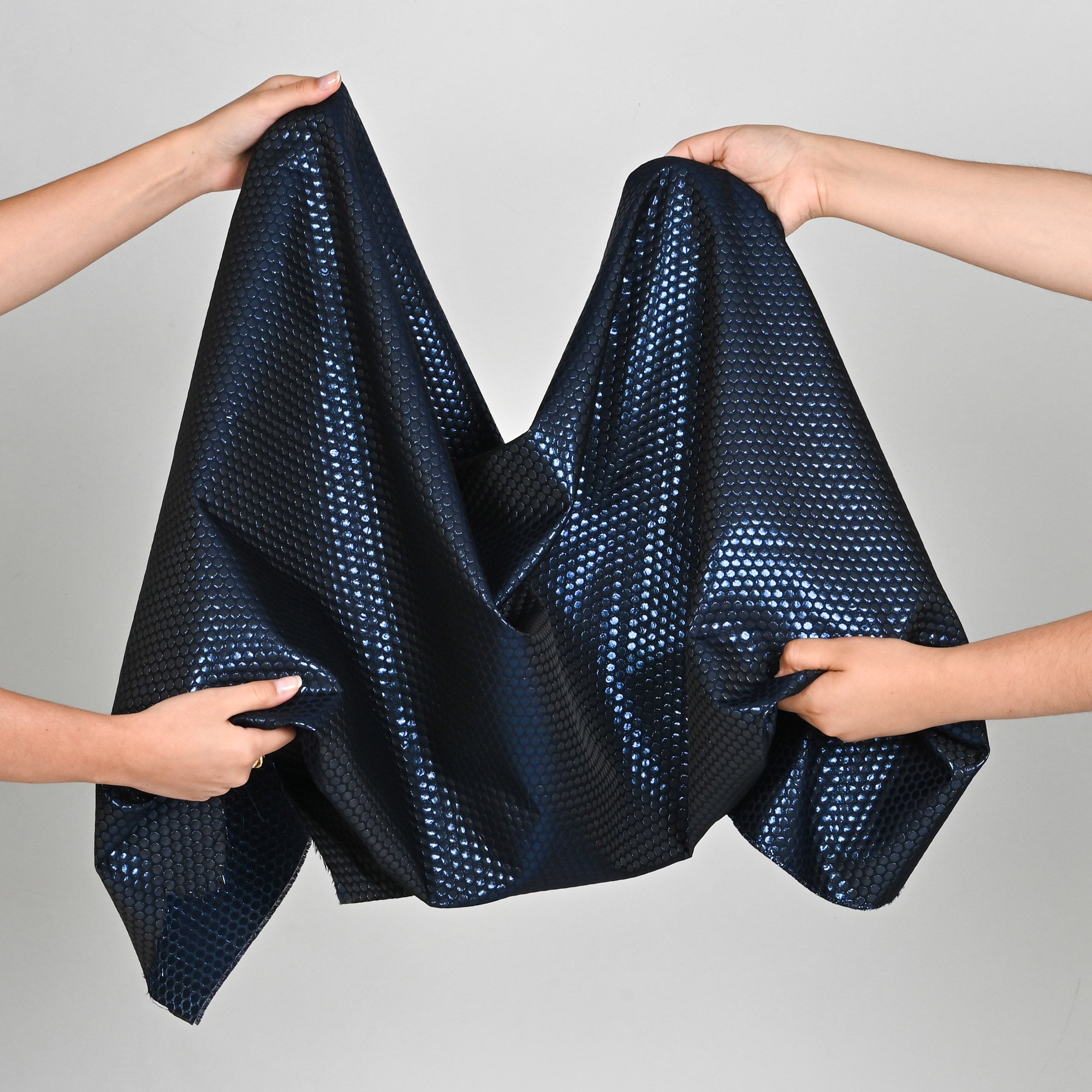 Blue Geometric Jacquard Fabric 97115