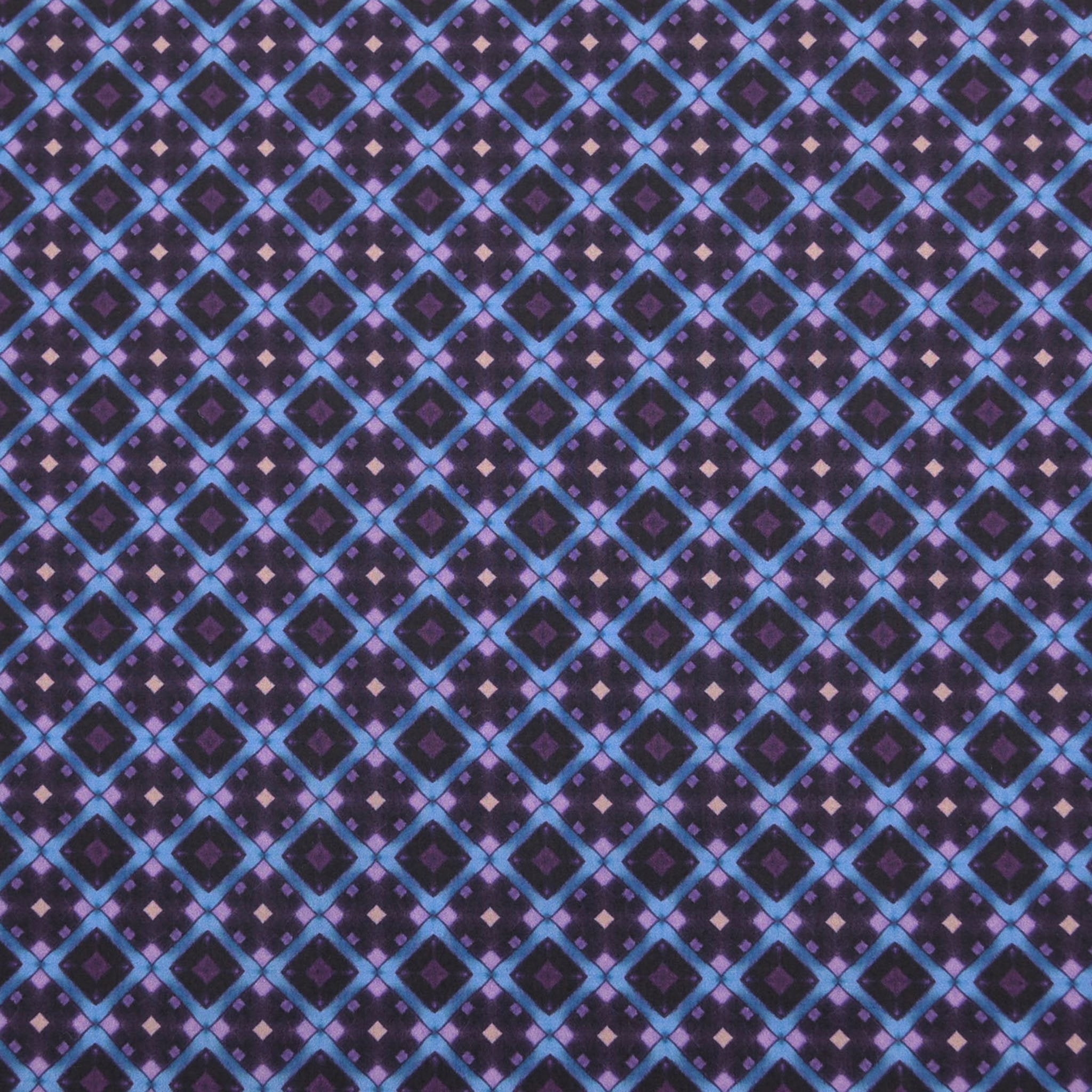 Blue Geometric Poplin 97112