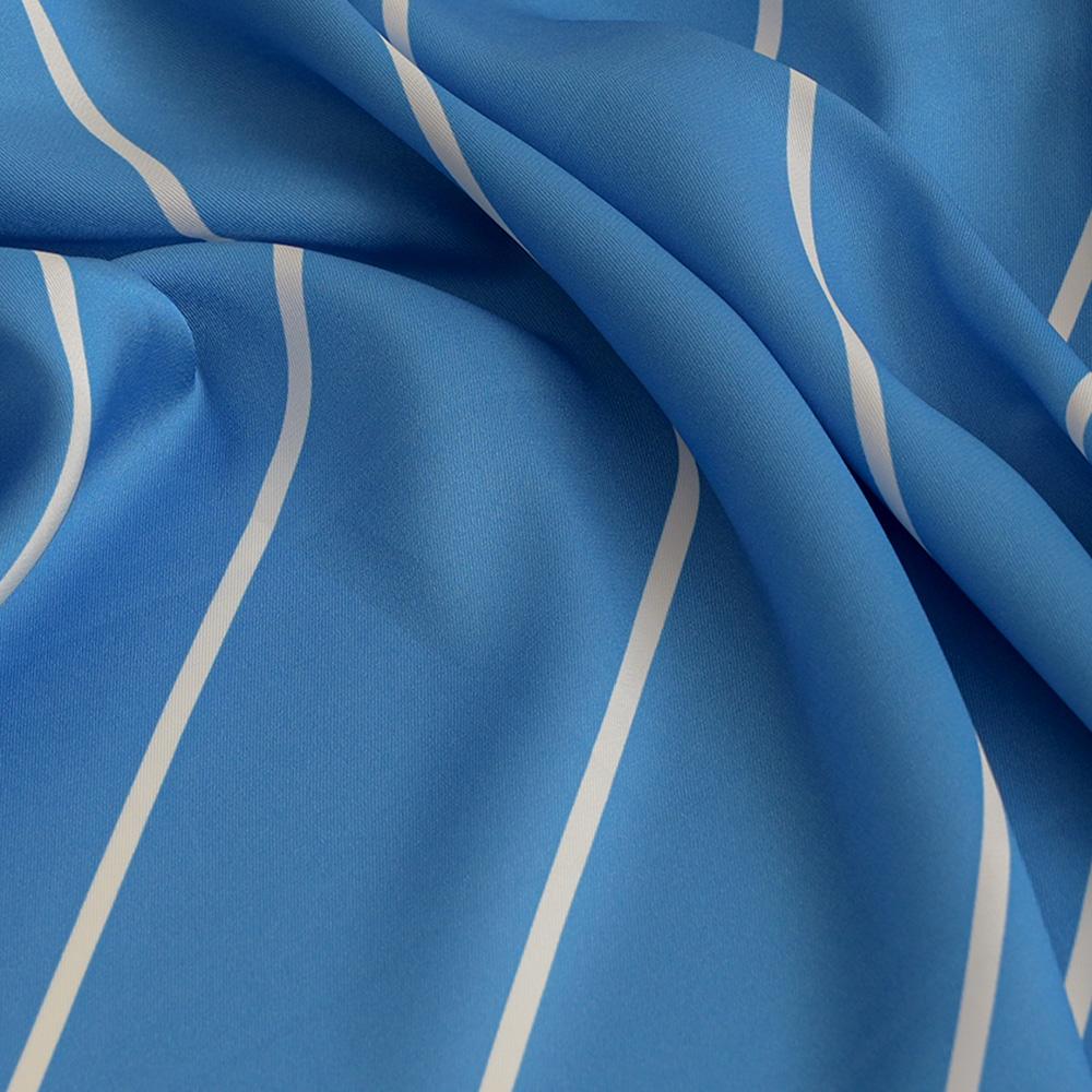 Blue Geometric Print 6694 - Fabrics4Fashion