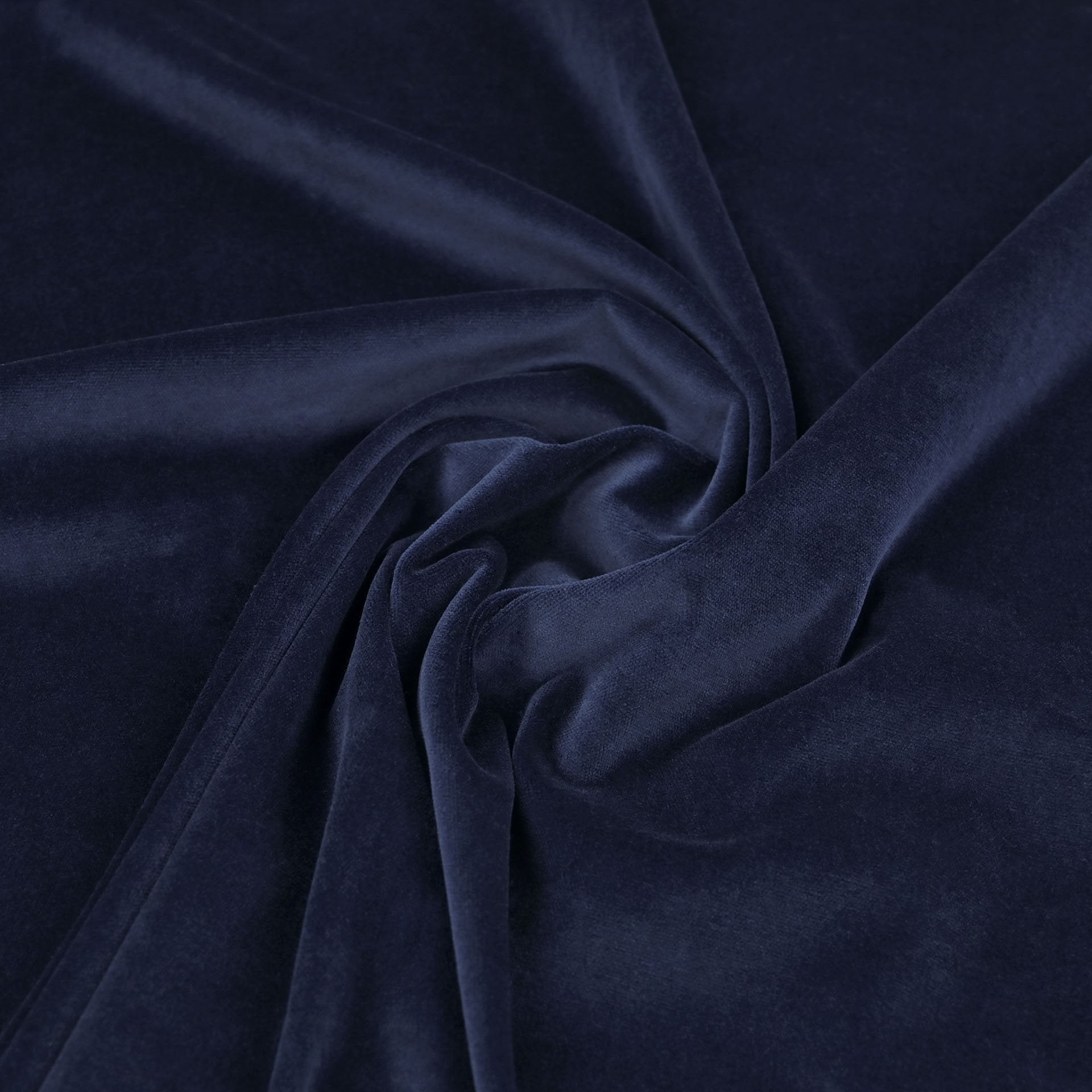 Navy Stretch Velvet Fabric 5100