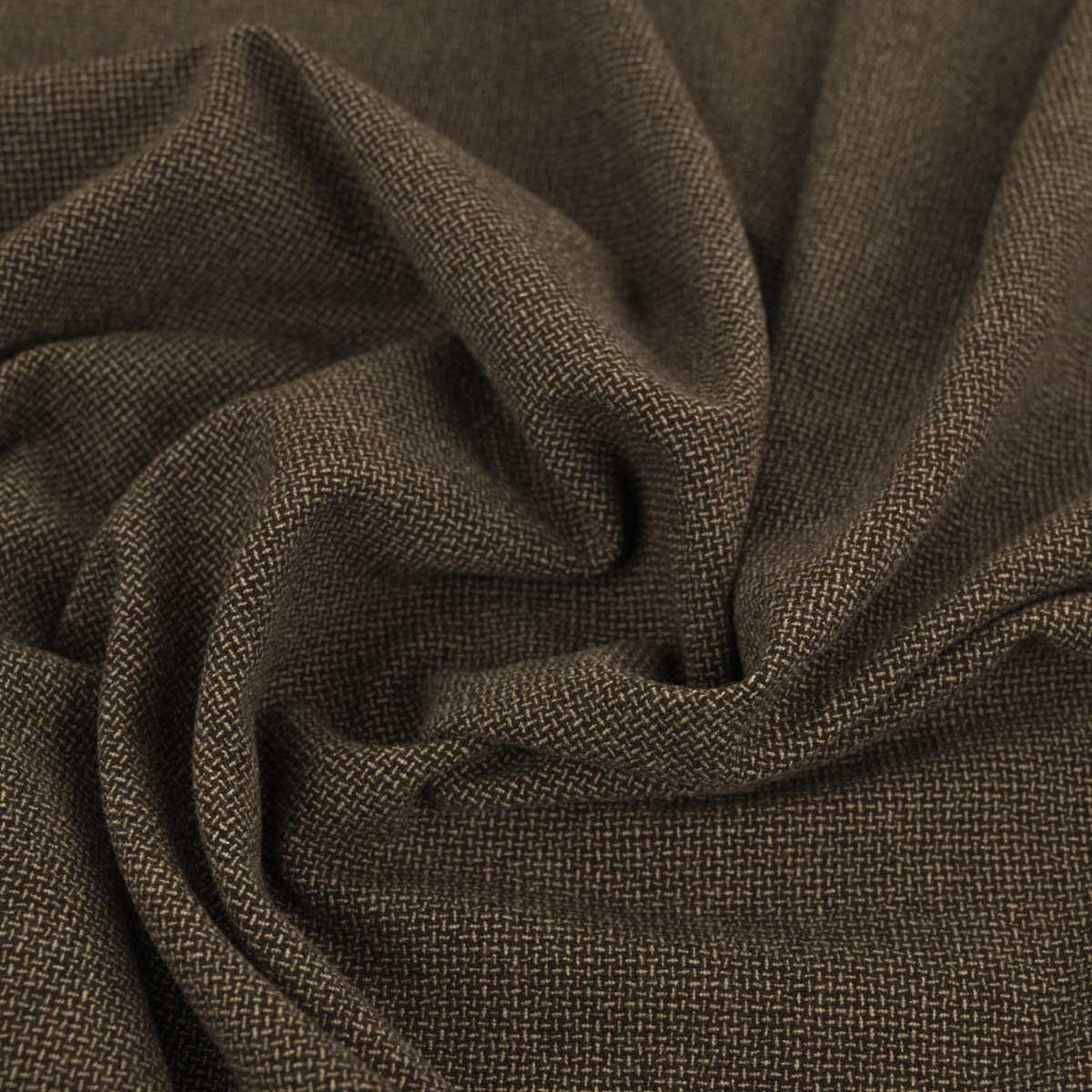 Brown & Oatmeal Suiting Wool 97384
