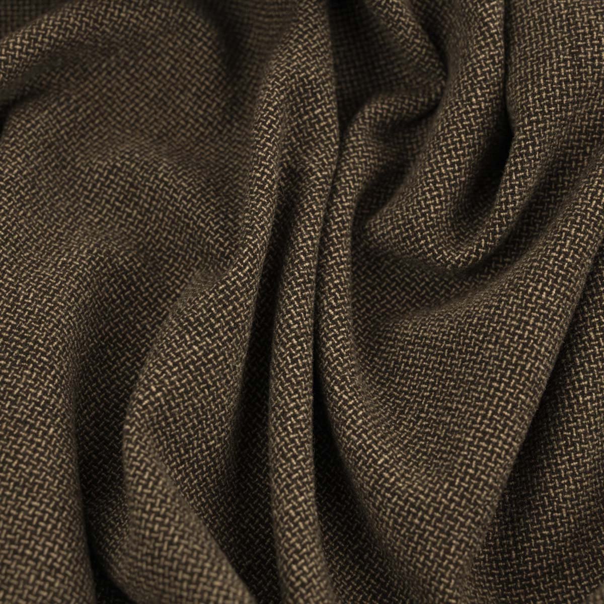 Brown & Oatmeal Suiting Wool 97384