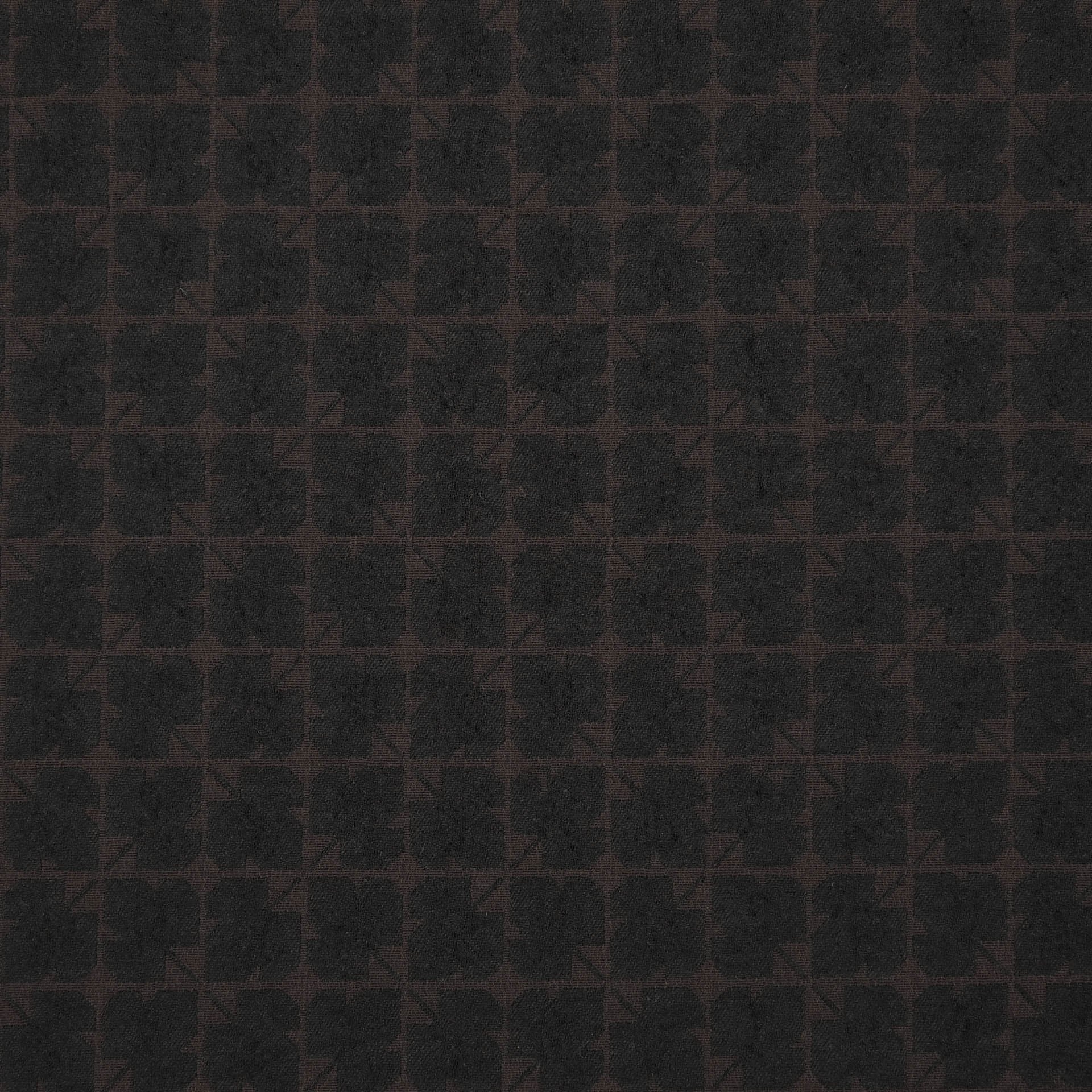 E817 Brown And Black Small Scale Check Jacquard Upholstery Fabric