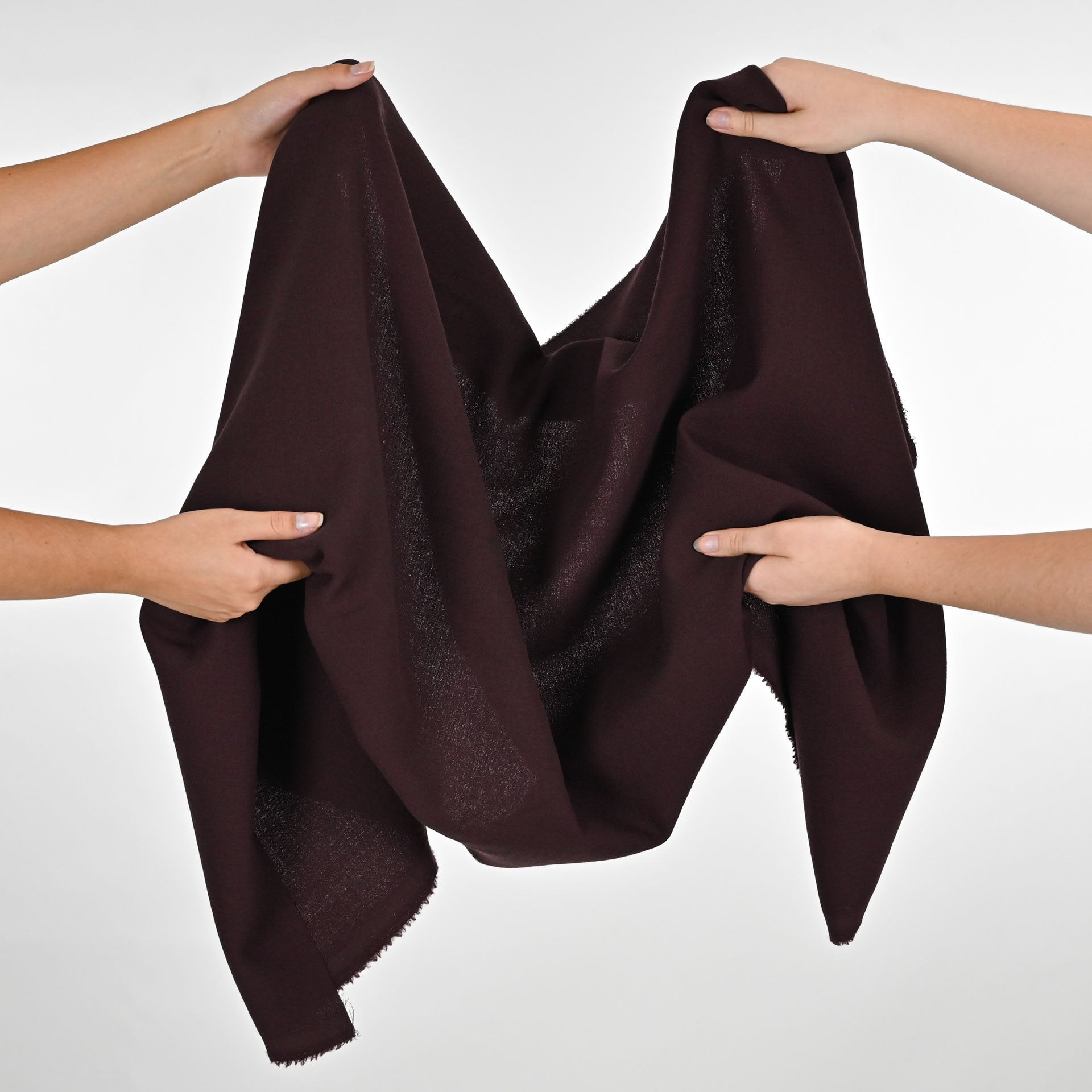 Burgundy Double Weave Crepe Fabric 96863 – Fabrics4Fashion
