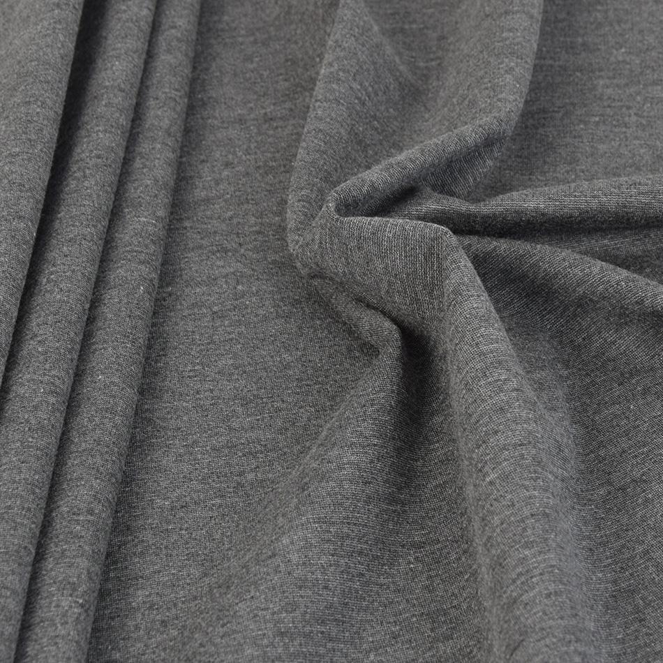 Charcoal Viscose Stretch Punto 561 - Fabrics4Fashion