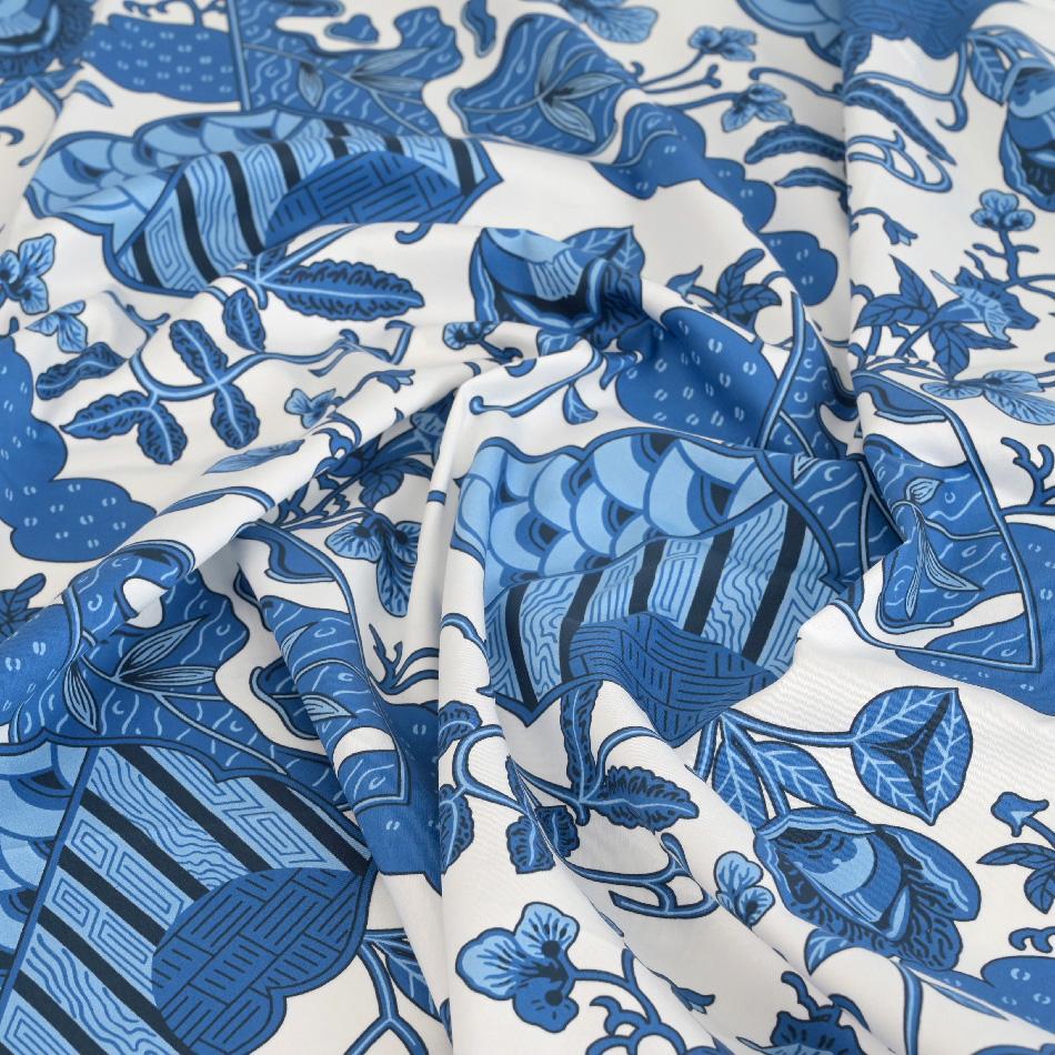 Cobalt Floral Print 302 - Fabrics4Fashion