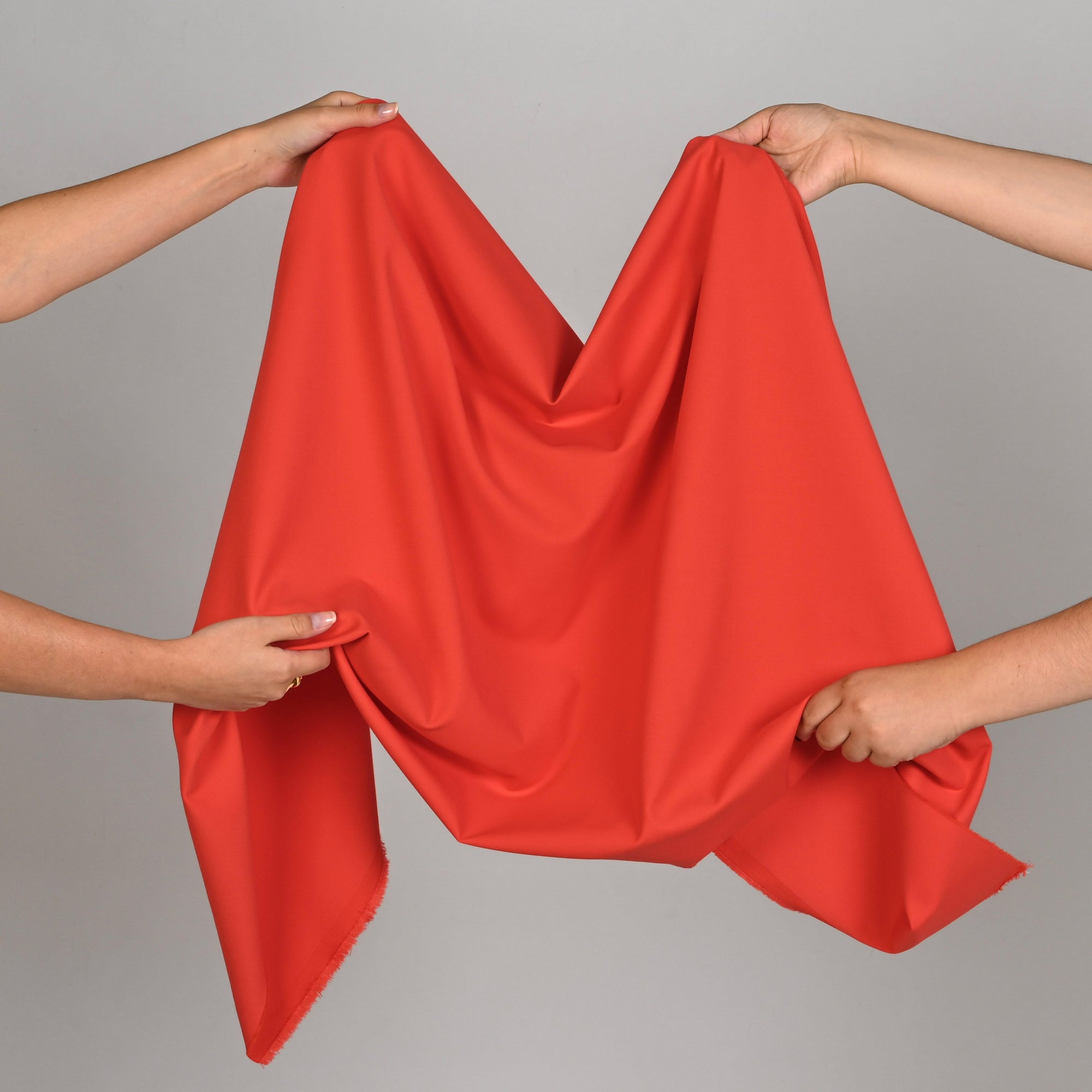 Coral Red Double Weave Fabric 97120