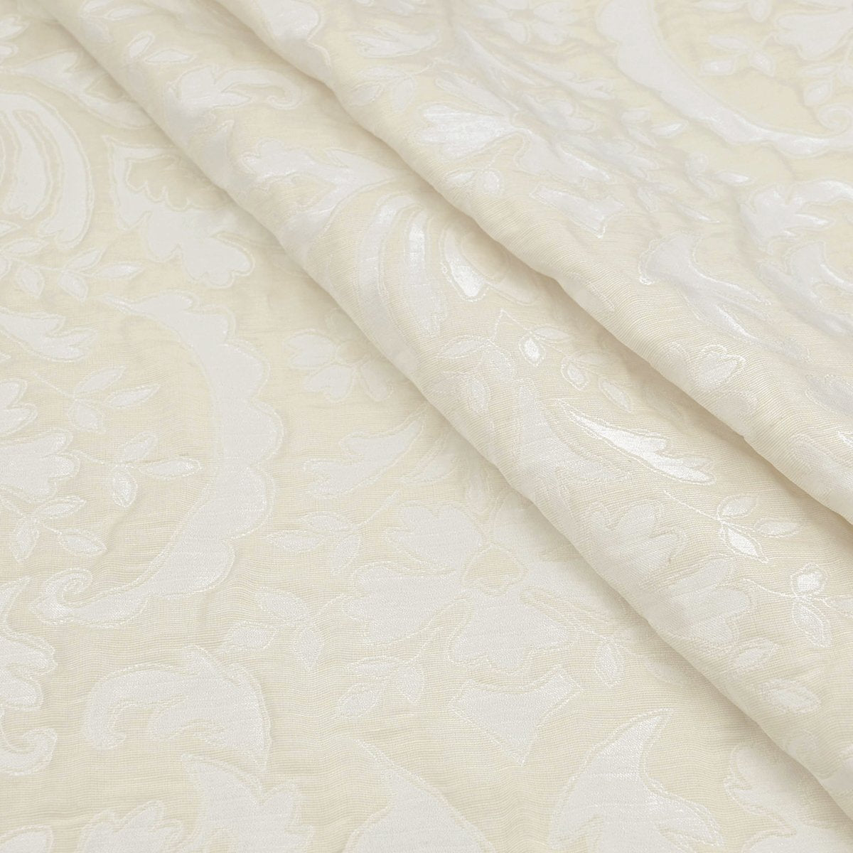 Cream Floral Jacquard Fabric 97605