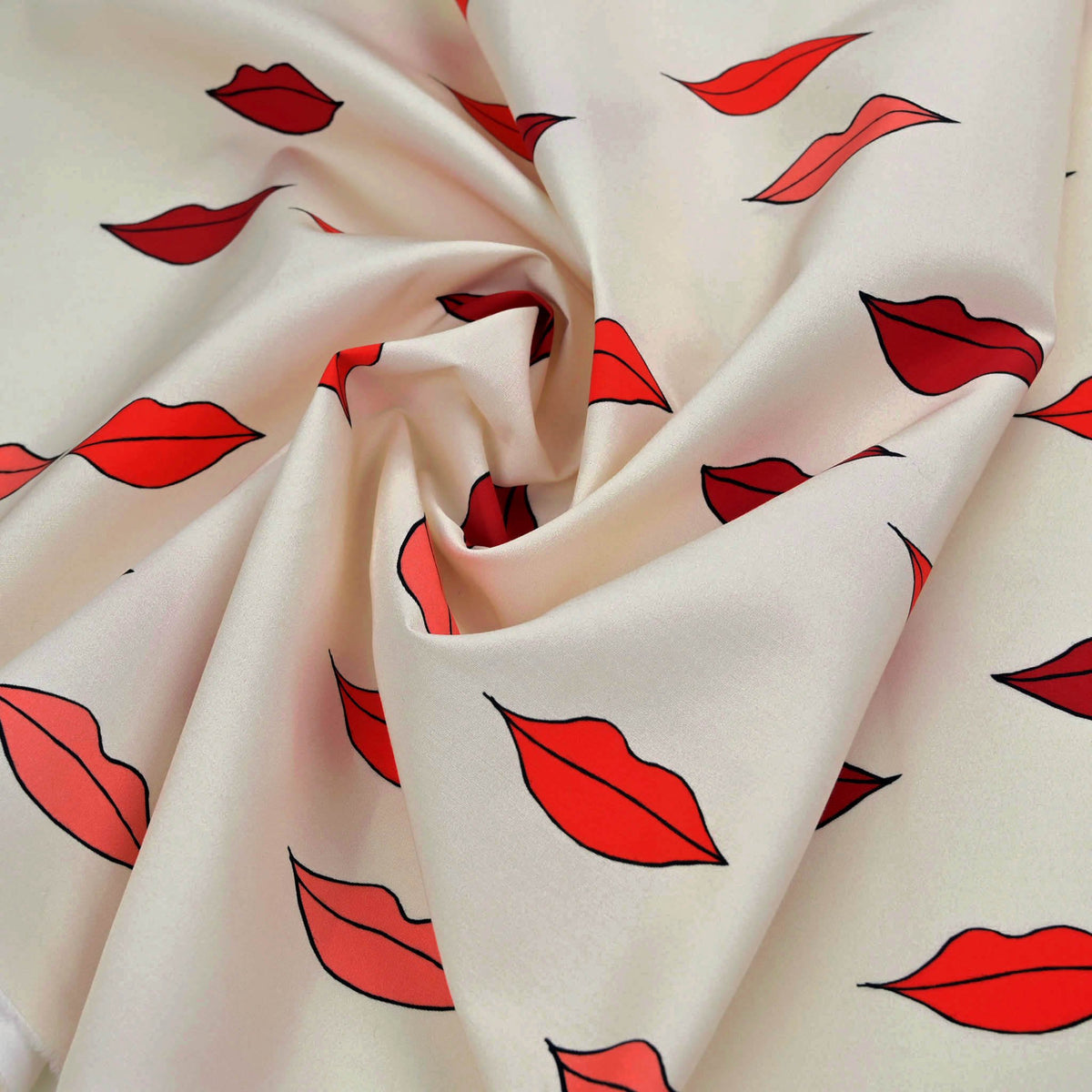 Cream Grosgrain Print Fabric 2721 – Fabrics4Fashion