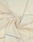 Cream Plaid Shirting Fabric 4711
