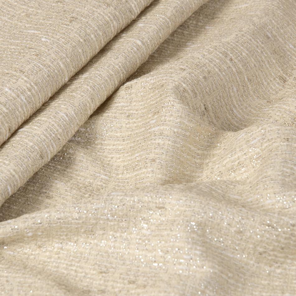 Cream & Silver Blended Tweed 2586 - Fabrics4Fashion