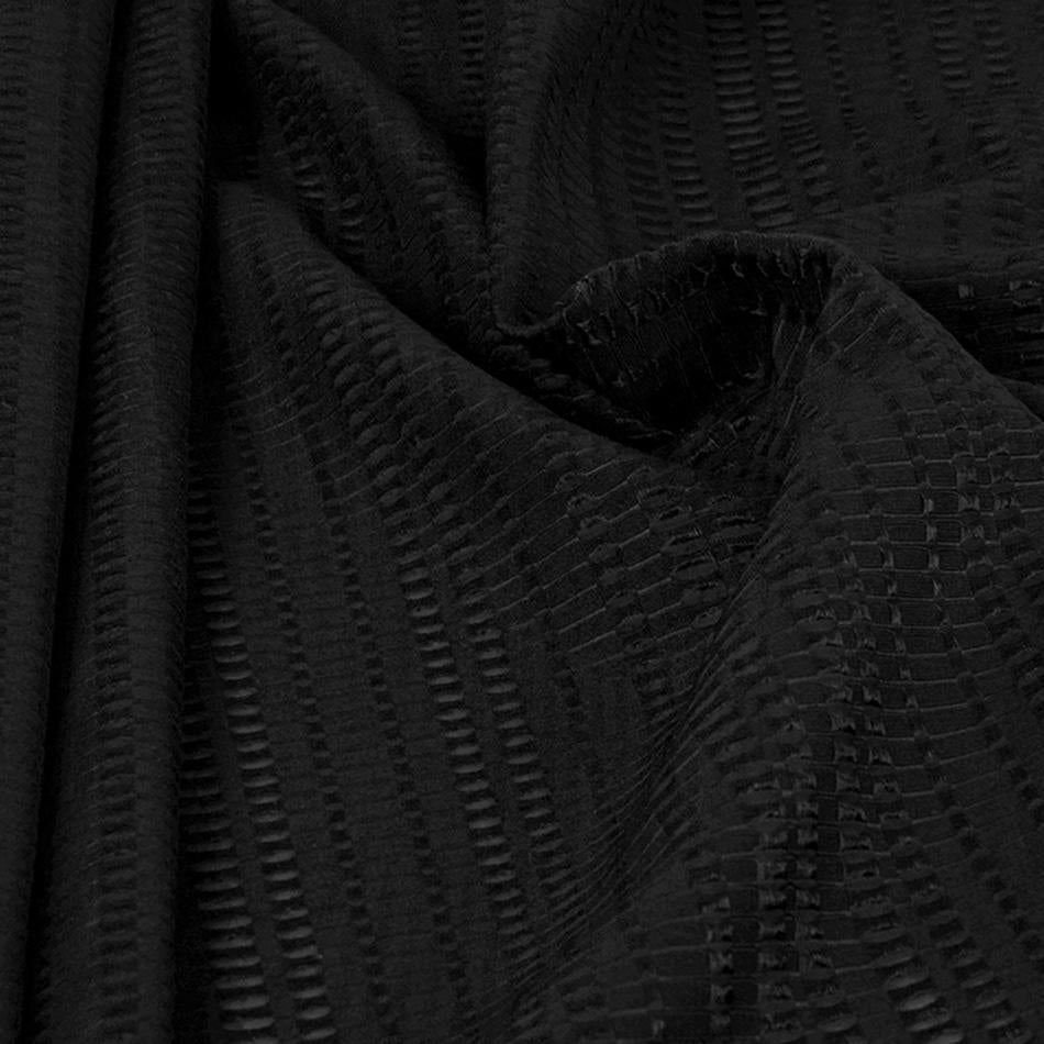 Geometric Transparency Black Jacquard 2636 - Fabrics4Fashion