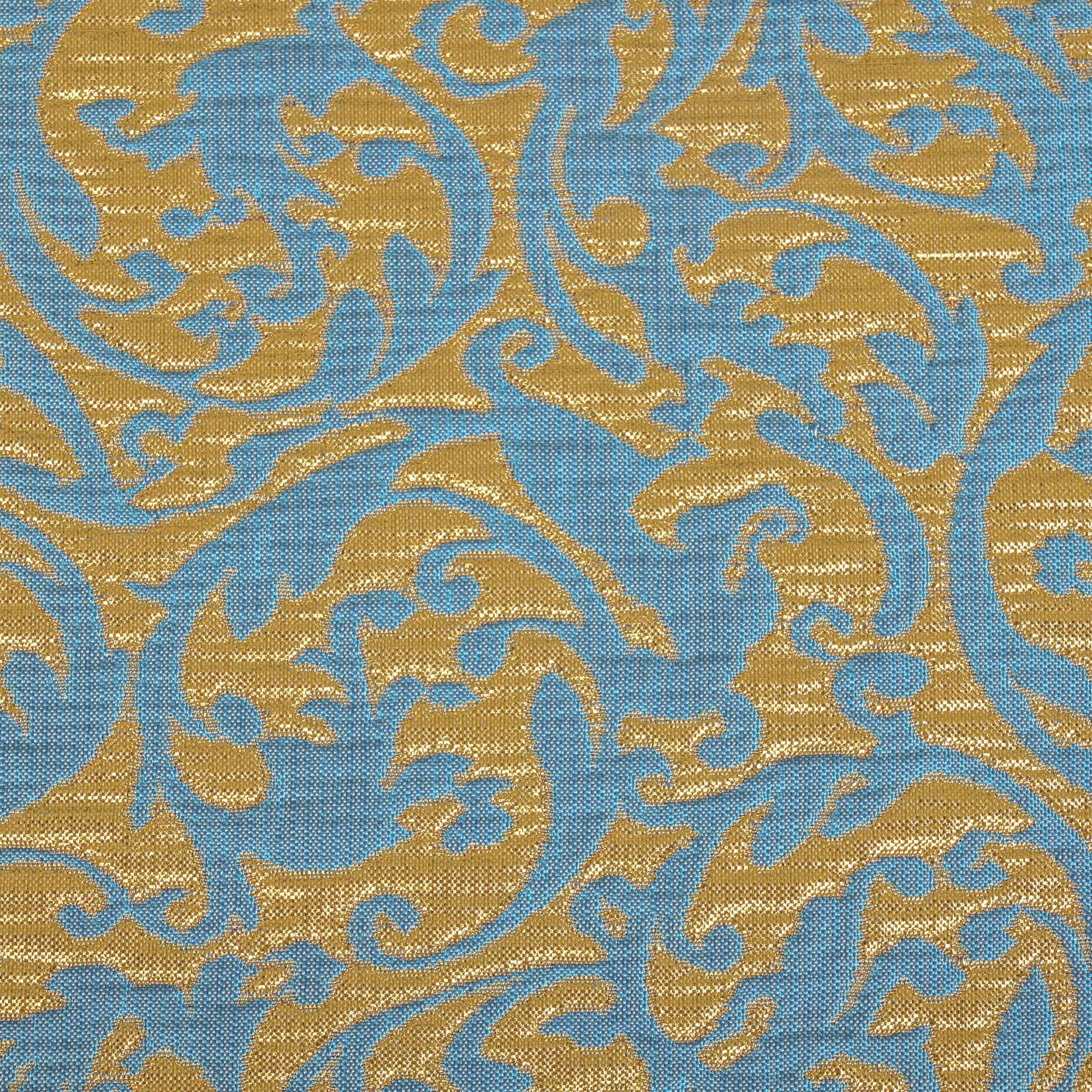 Gold and Blue Jacquard Fabric 96892
