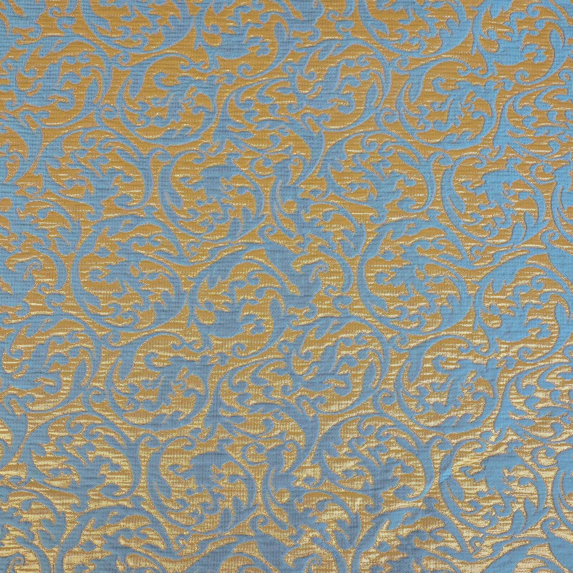 Gold and Blue Jacquard Fabric 96892