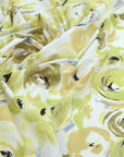 Green Floral Print Fabric 98683