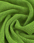 Green Herringbone Coating Fabric 3868