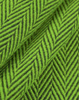 Green Herringbone Coating Fabric 3868