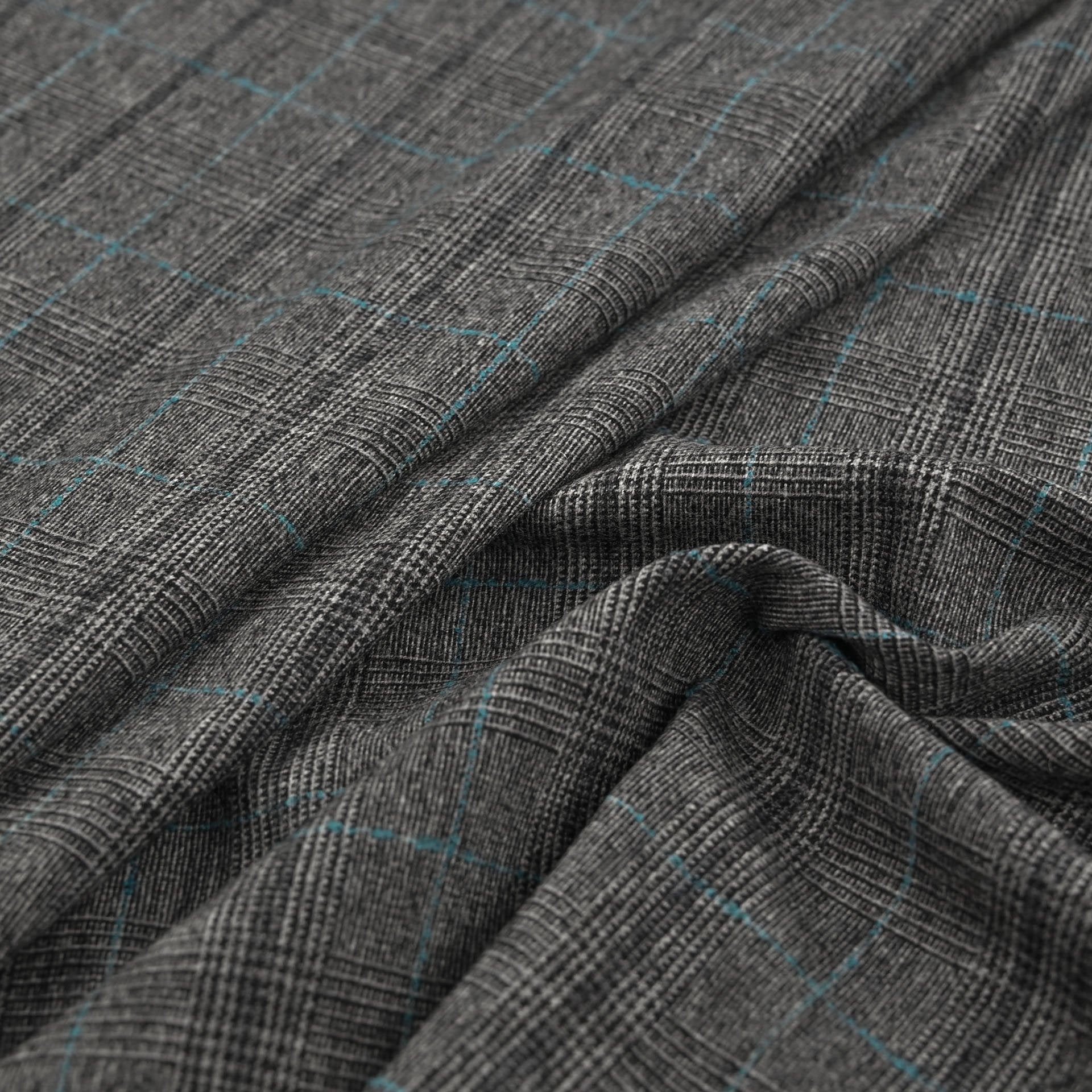 Grey Check Suiting Flannel 4817