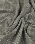 Grey Check Flannel Fabric 97540