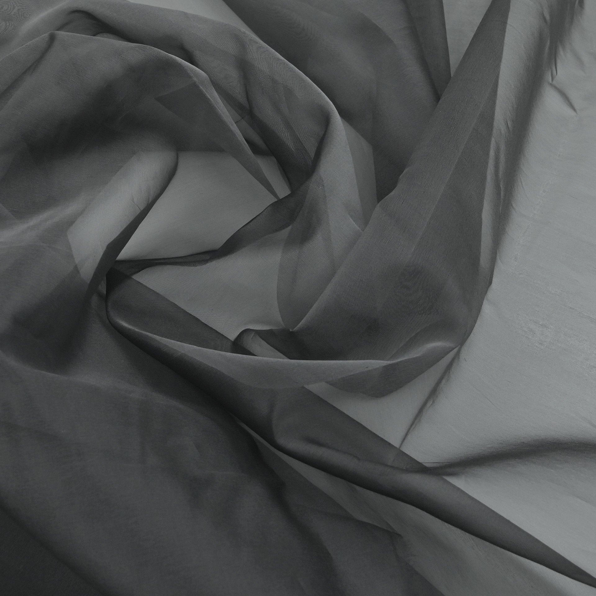 Grey Silk Organza Fabric 5304