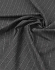 Grey Pinstripe Suiting Flannel 98227