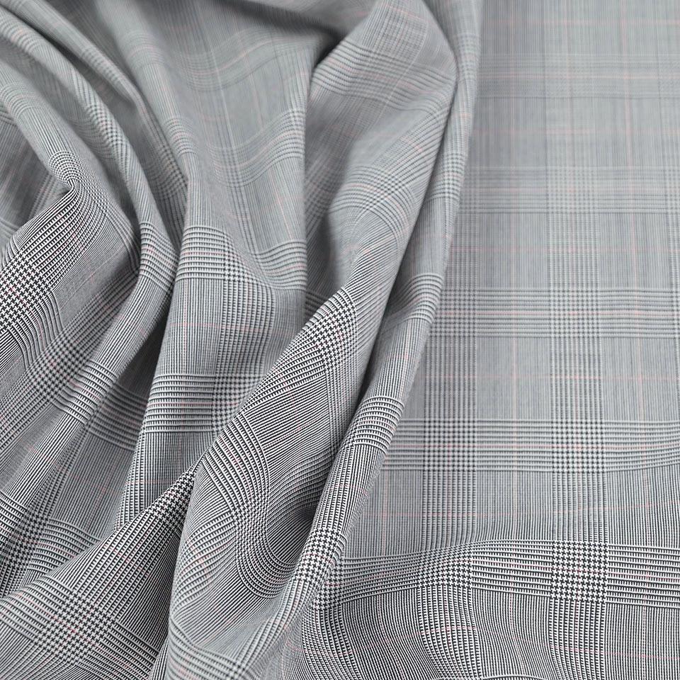 Grey Prince of Wales Suiting Fabric 98838