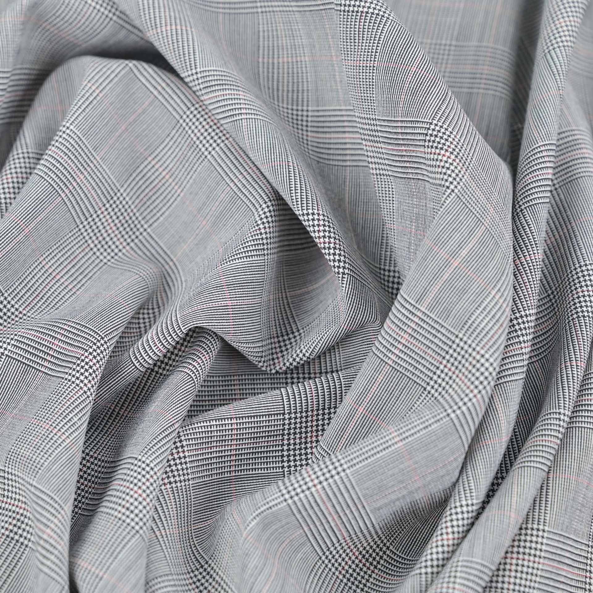 Grey Prince of Wales Suiting Fabric 98838