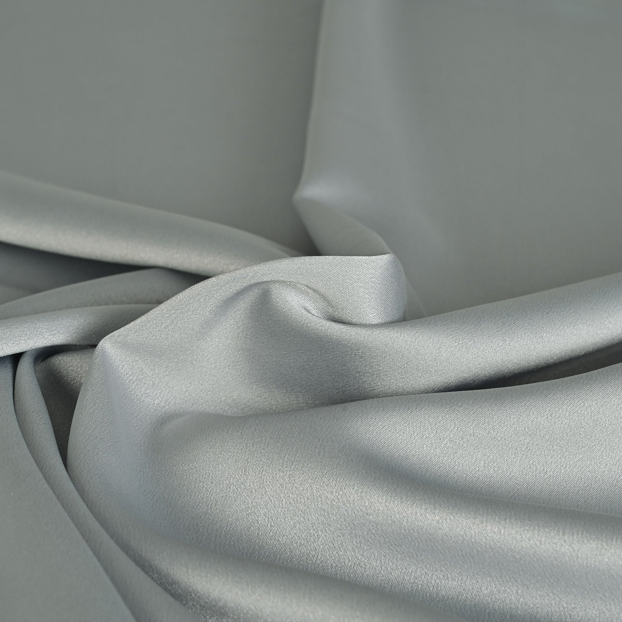Grey Satin Crepe Fabric 3991