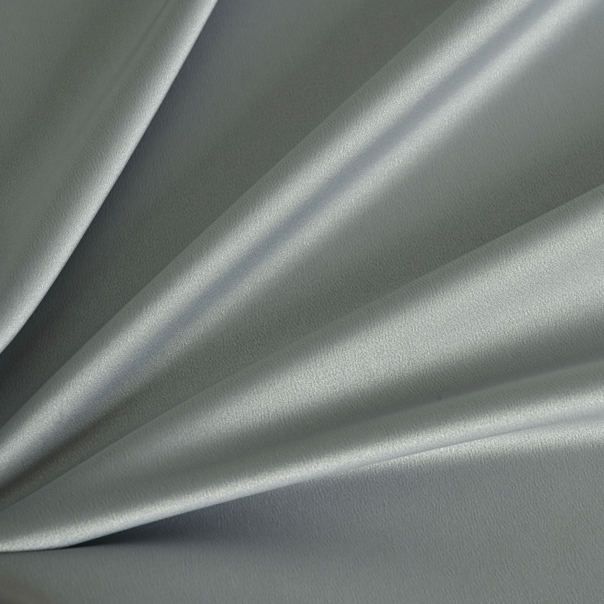 Grey Satin Crepe Fabric 3991