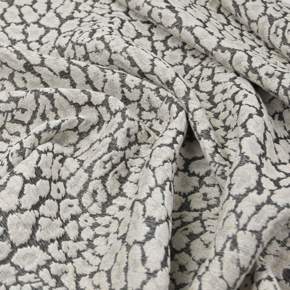 Grey and Ivory Jacquard Fabric 97200