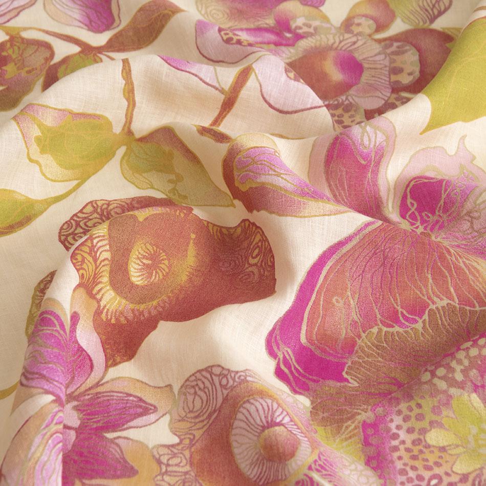 Ivory Pink Floral Print 558 - Fabrics4Fashion