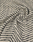 Ivory and Black Coating Fabric 97208