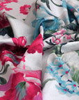 Lurex Floral Print Fabric 5286 - Fabrics4Fashion