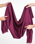 Magenta Satin Crepe Fabric 98889