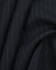 Midnight Pinstripe Linen Fabric 97573