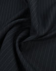 Midnight Pinstripe Linen Fabric 97573