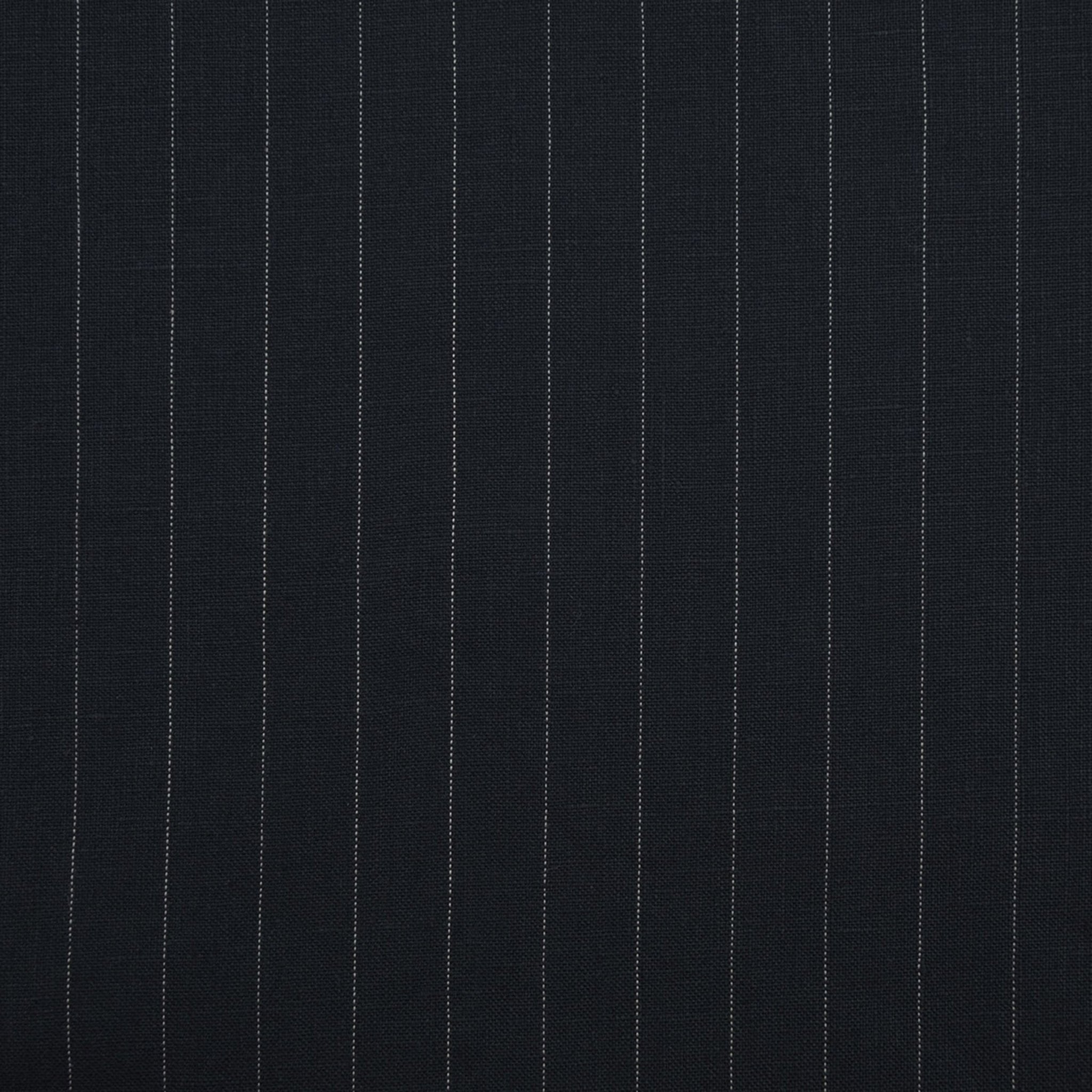 Midnight Pinstripe Linen Fabric 97573