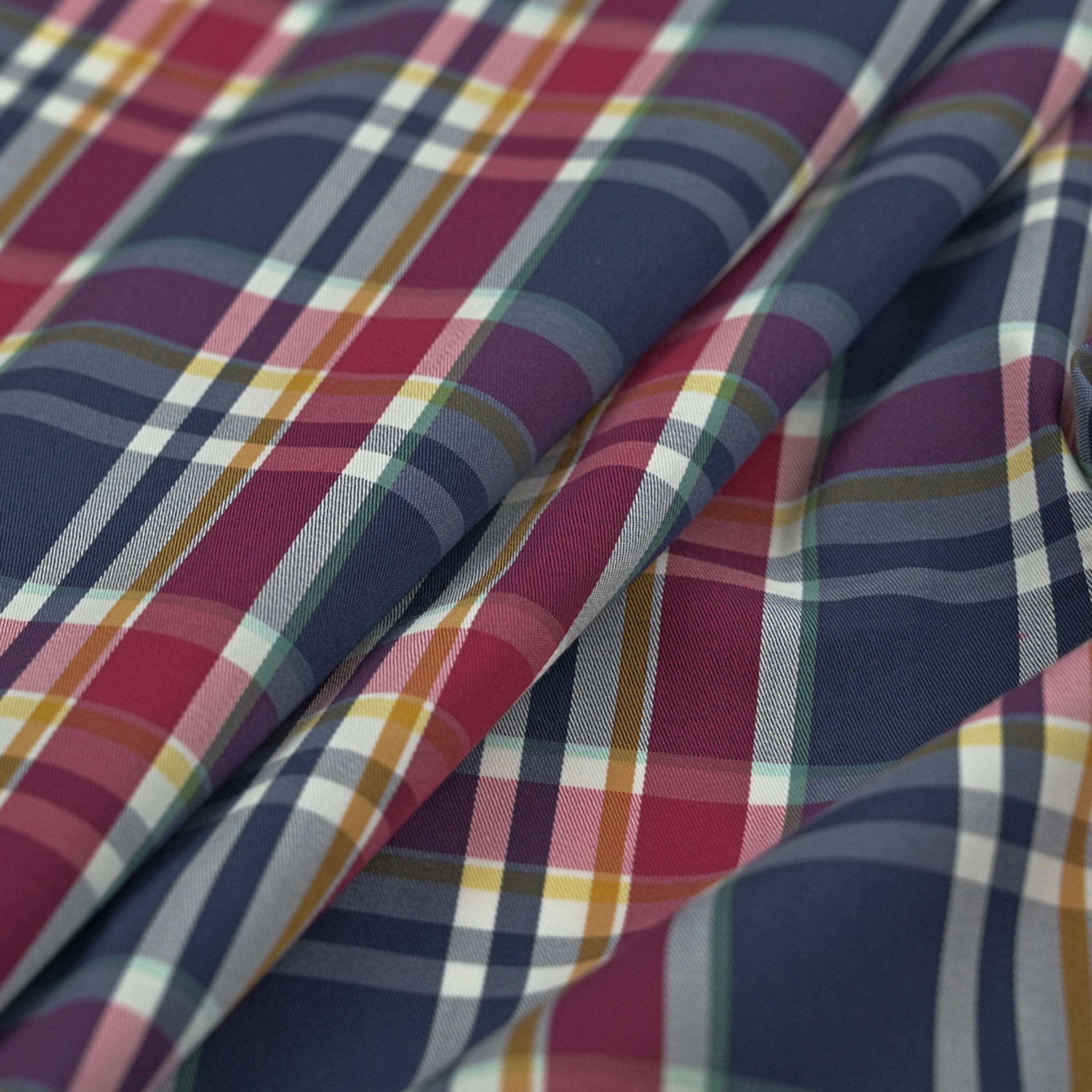 Multicolor Poplin Plaid Fabric 99057 Fabrics4Fashion