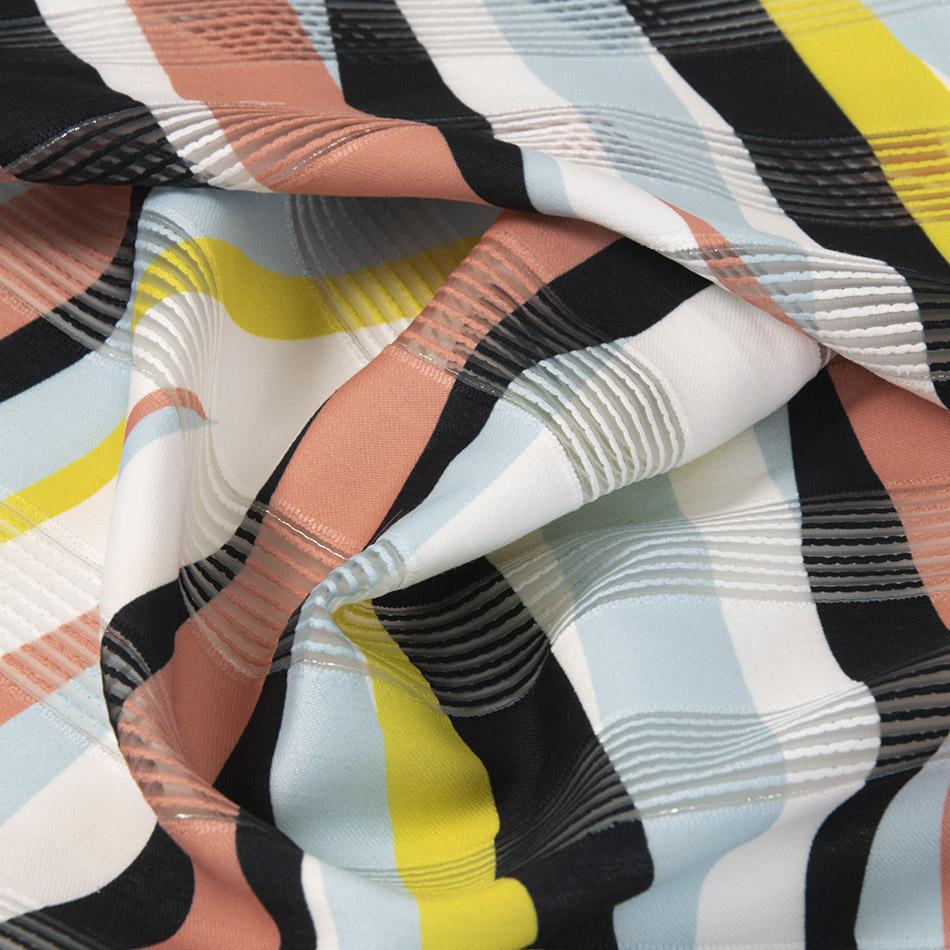 Geometric Stripe Jacquard 2828 - Fabrics4Fashion