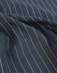 Navy Chalk-stripe Suiting Fabric 2247