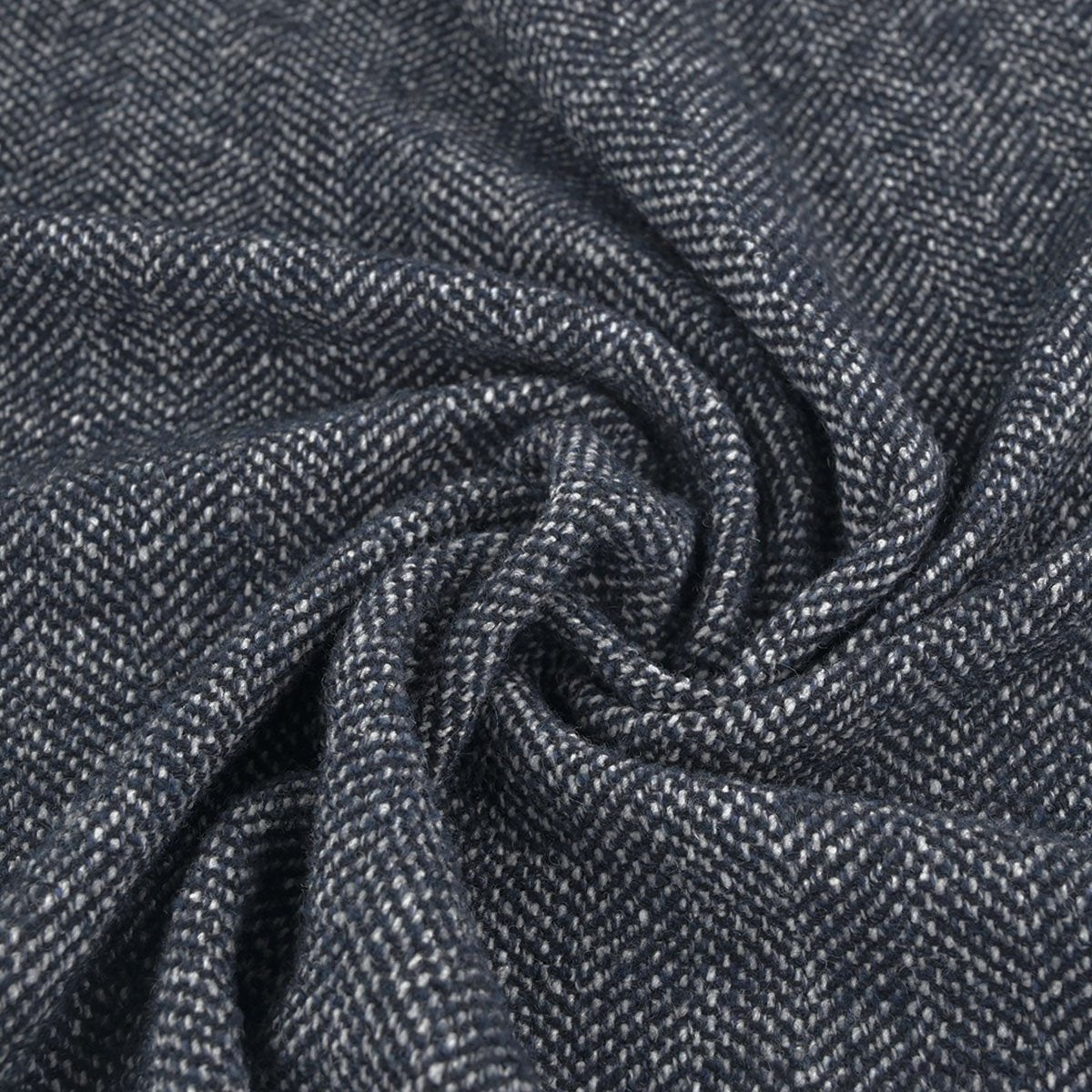 Navy Coating Tweed Fabric 5271