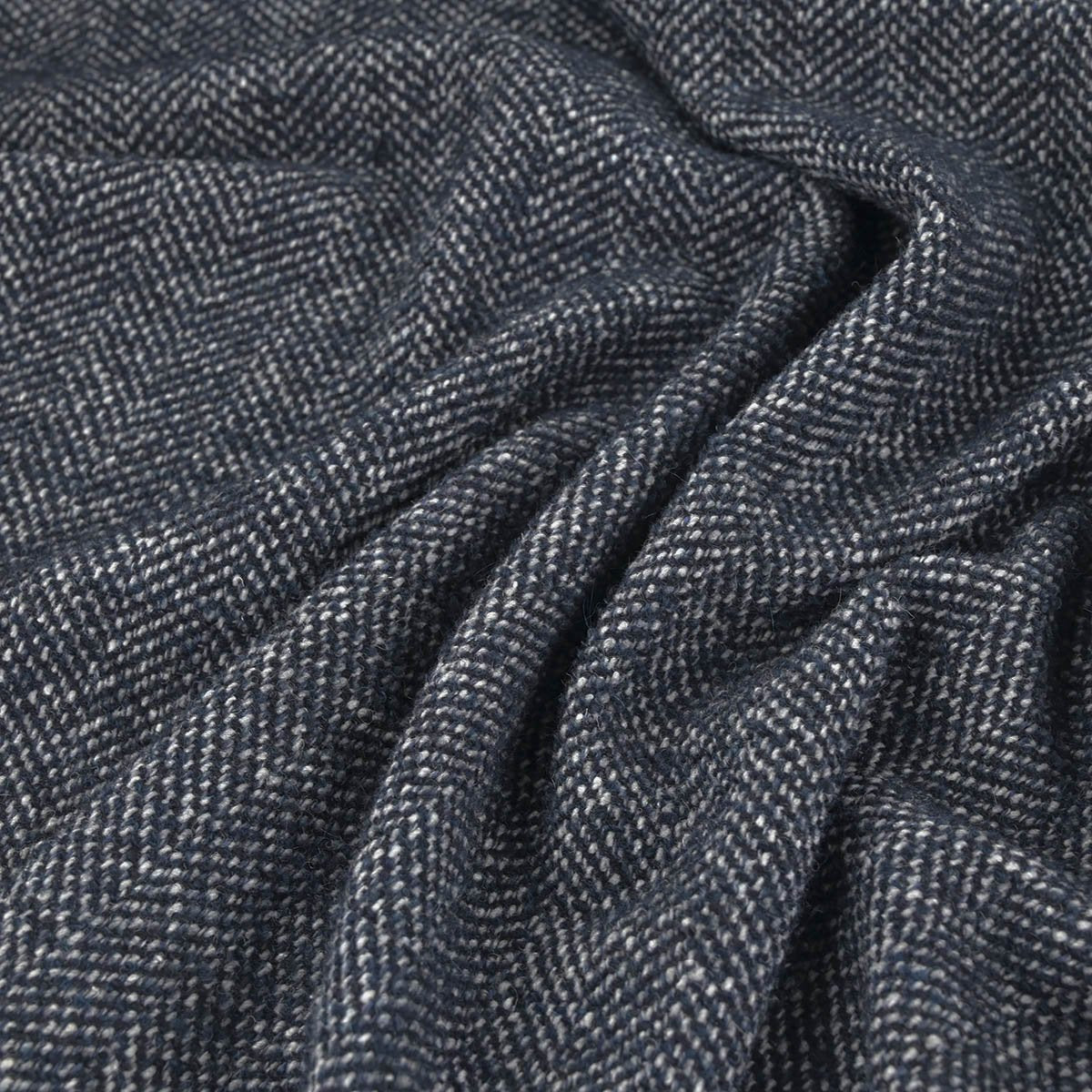 Navy Coating Tweed Fabric 5271