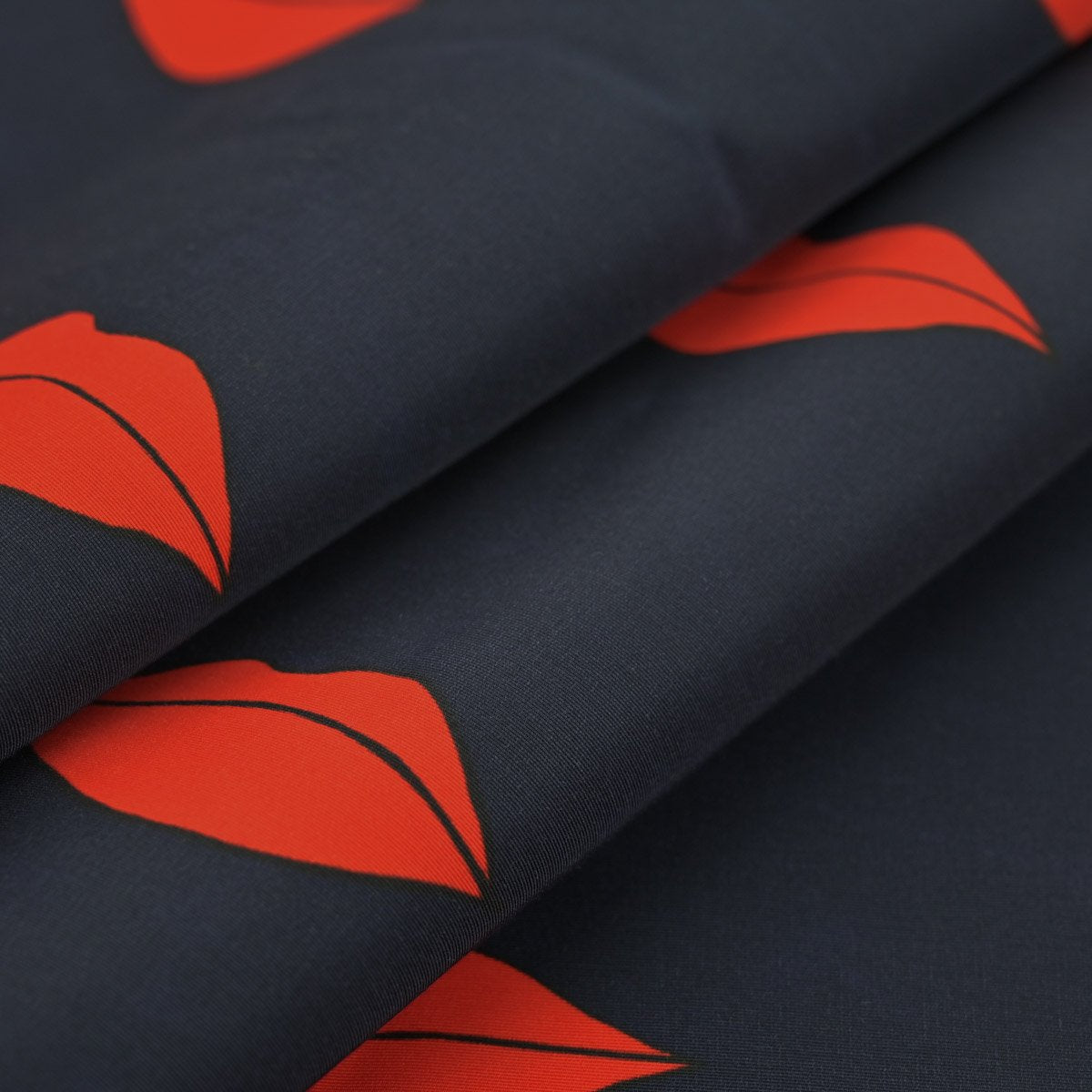 Navy Grosgrain Print Fabric 2720