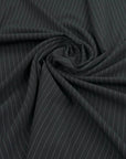 Navy Pinstripe Suiting Fabric 98641