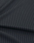 Navy Pinstripe Suiting Fabric 98641