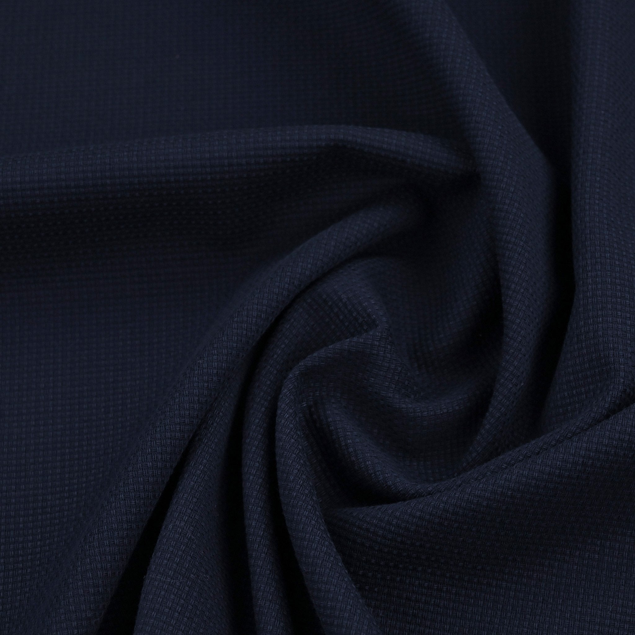 Navy Plain Tweed Fabric 2799