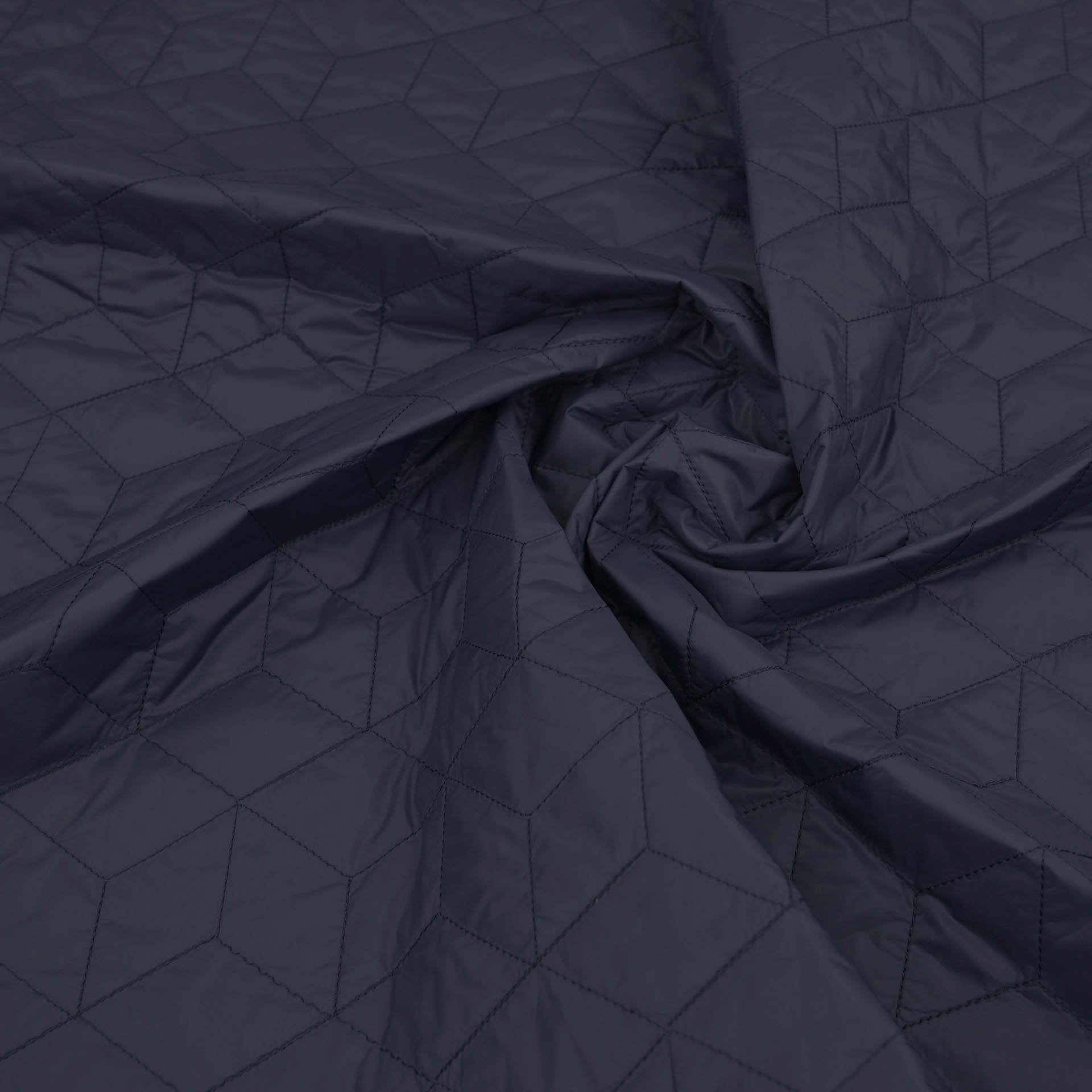 Navy Quilted Fabric 4569