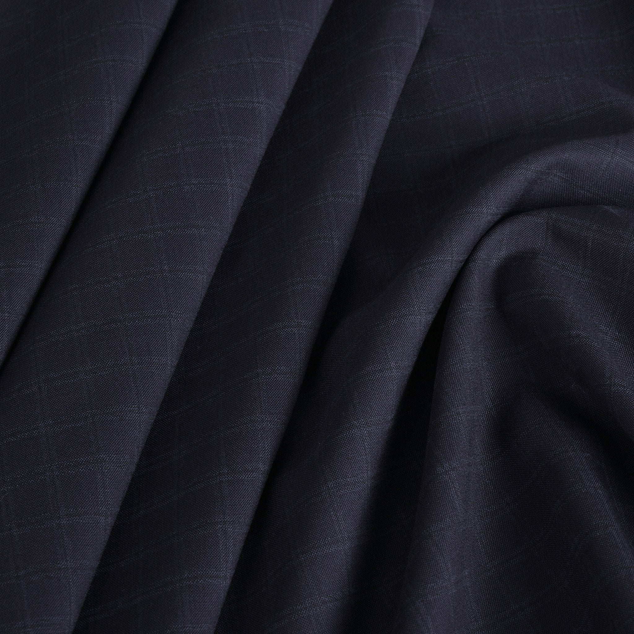 Navy Suiting Check Fabric 4253